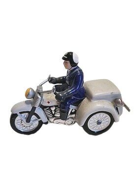 Department 56 Snow Village Harley Davidson Police Patrolling the Road Vintage
